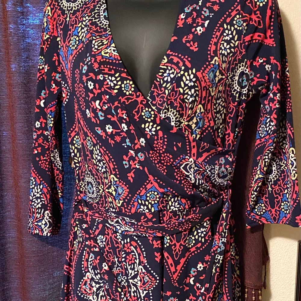 Wrap style A dress floral
